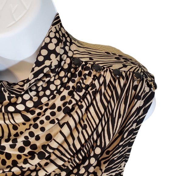 TRINA TURK Mock Turtleneck Drapey Sheath Dress Size 2 - Picture 3 of 9